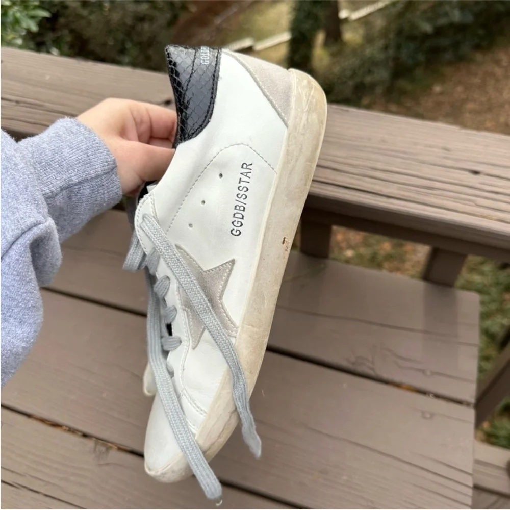 GG Star Sneakers Distressed Black and White 41-42